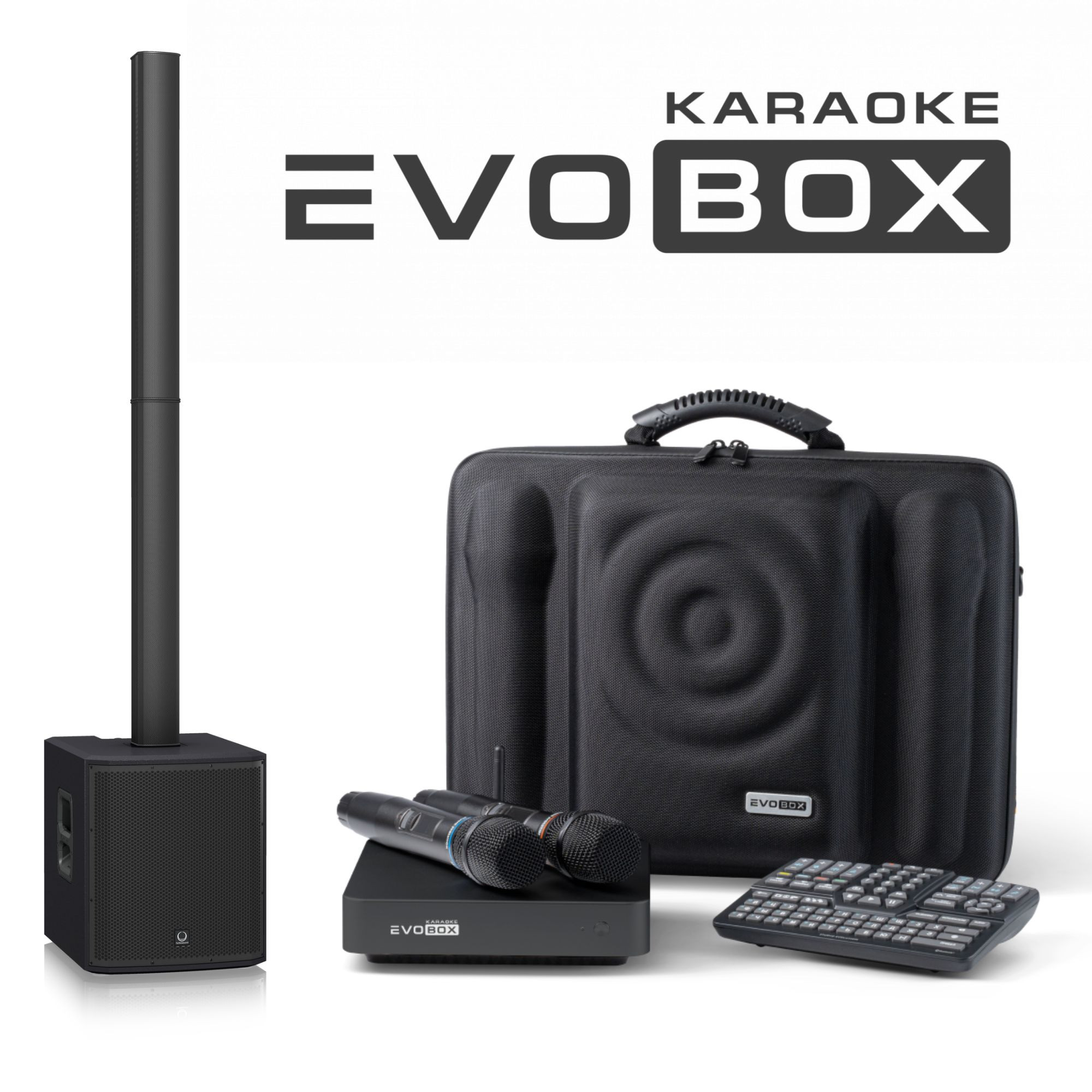 Комплект: караоке система Evobox PLUS + акустика TURBOSOUND «  Профессиональное караоке оборудование, караоке системы для дома